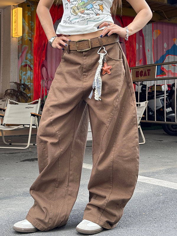 Retro Star Letter Embroidery Boyfriend Jeans