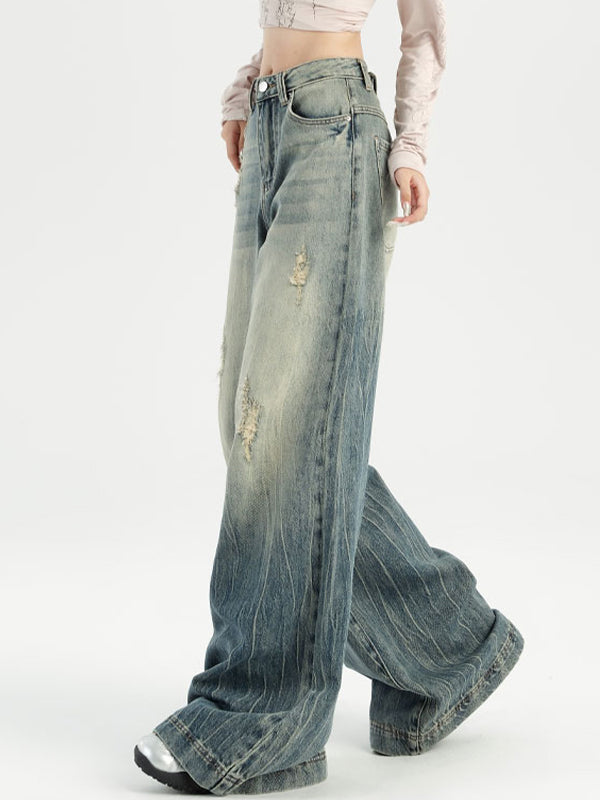 Hole Design Feels Loose Boyfriend Jeans