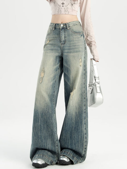 Hole Design Feels Loose Boyfriend Jeans