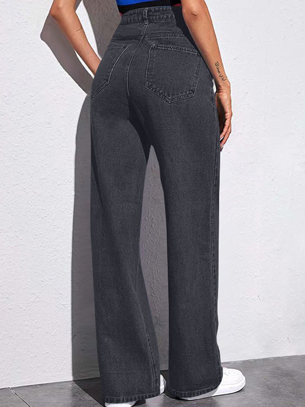 Slim Straight Versatile Boyfriend Jeans