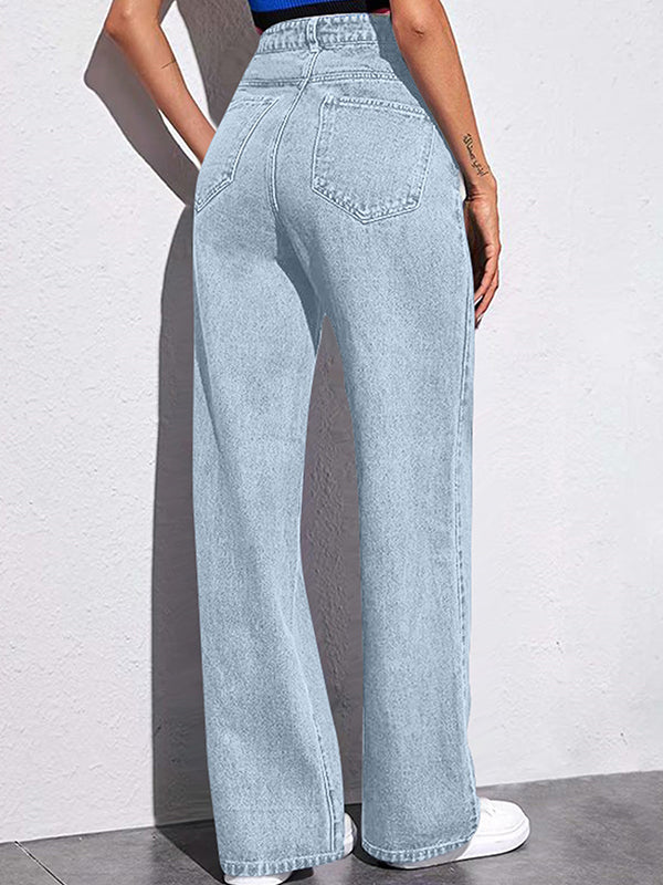 Slim Straight Versatile Boyfriend Jeans