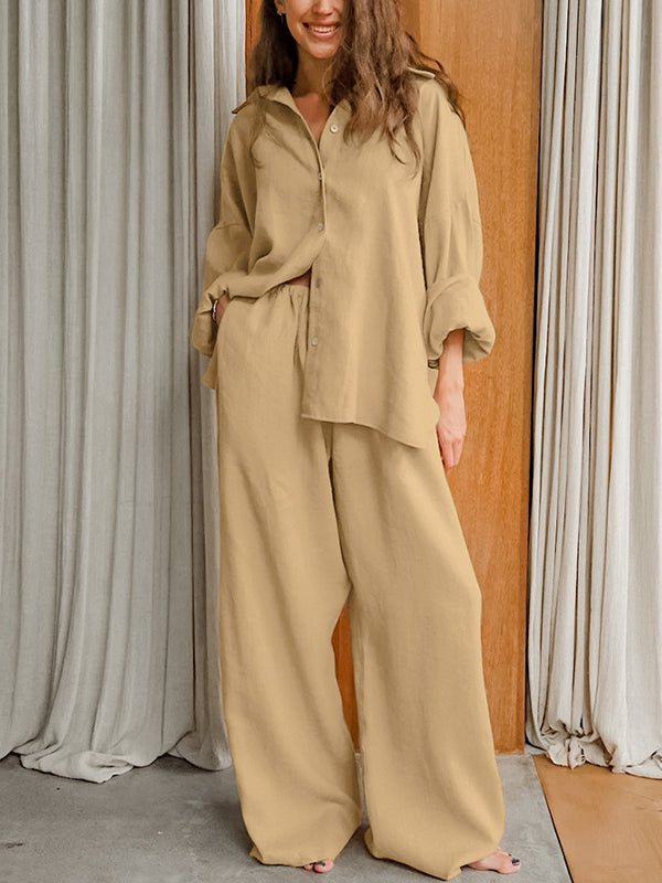European And American Fashion Loose Two Piece Sets