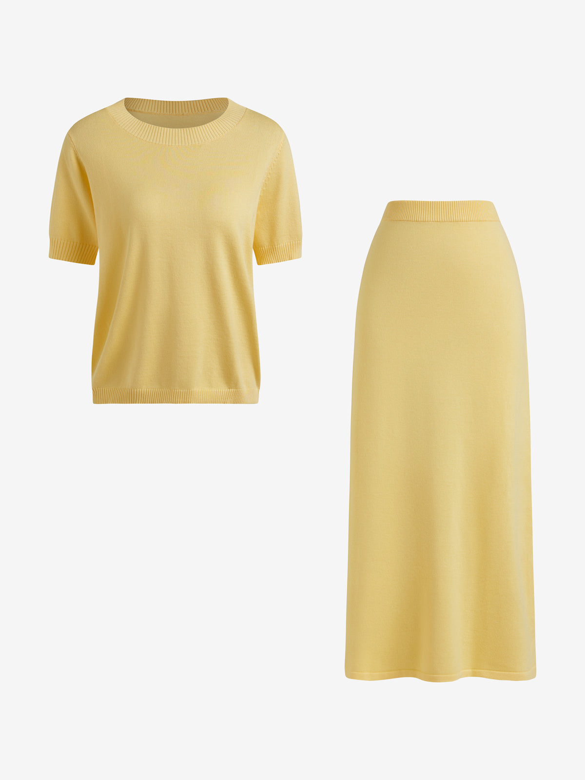 Simple Knitting Two Piece Sets