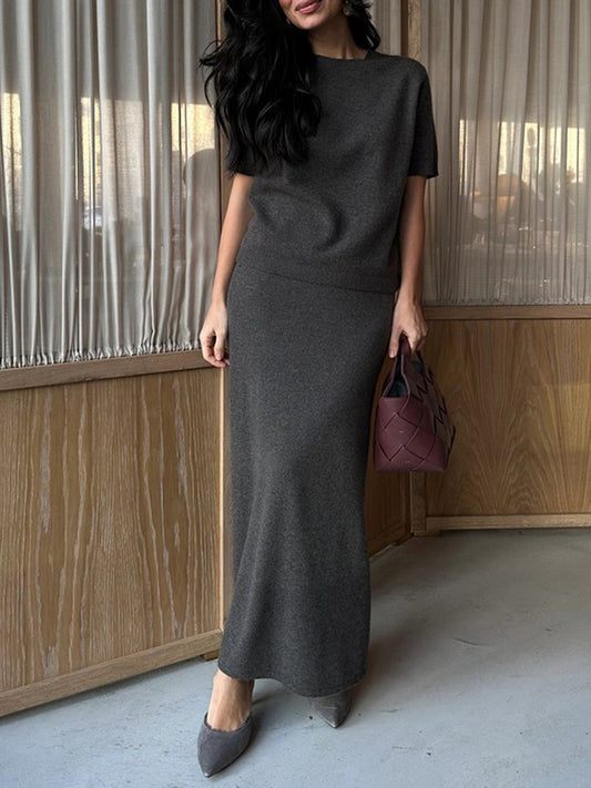 Simple Knitting Two Piece Sets