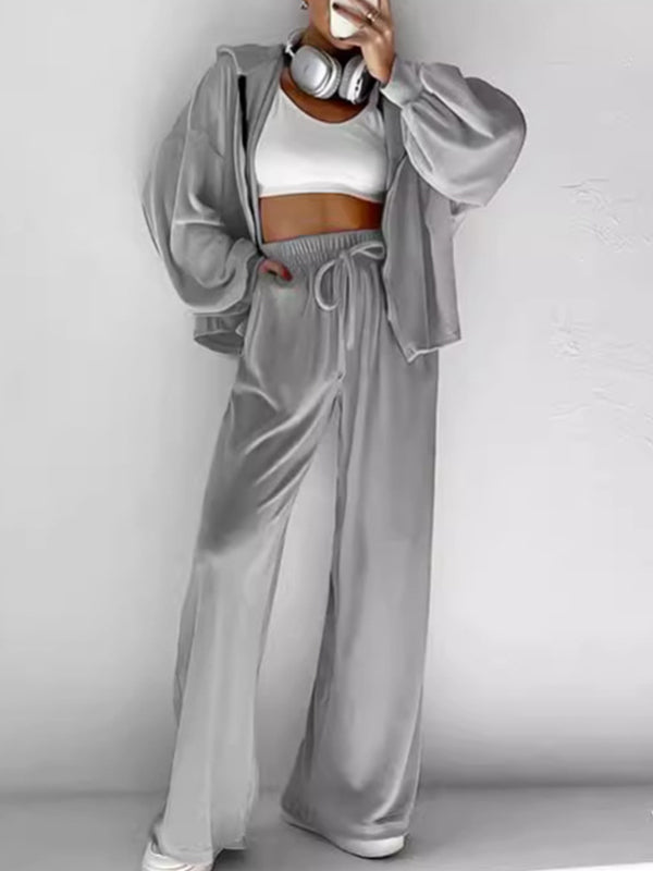Golden Velvet European Fashion Two Piece Sets