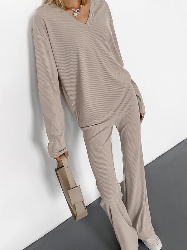 European Simple Slim Fashionable Two Piece Sets