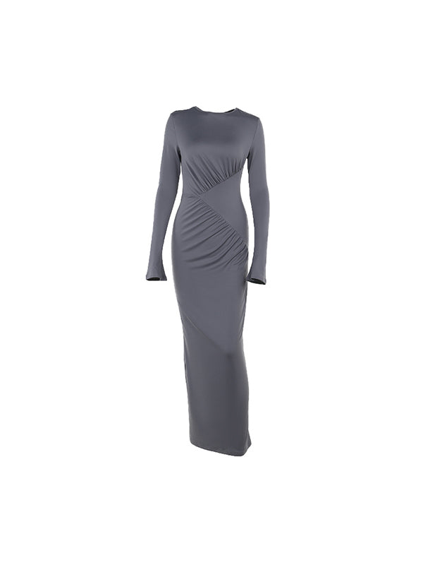 Elegant Slim Fit Waist Maxi Dresses