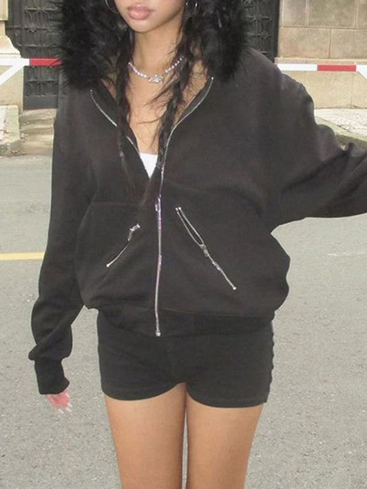 Loose Casual Hottie Stitching Jacket