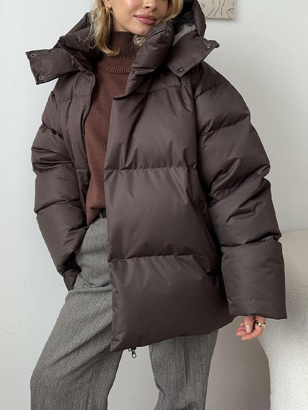 Multicolor Hooded Puffer Jacket
