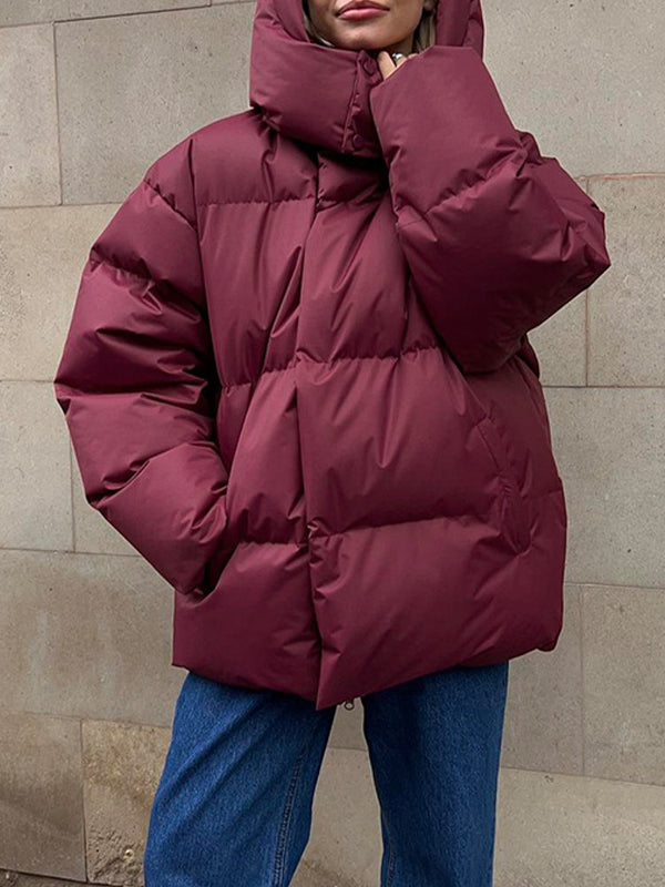 Multicolor Hooded Puffer Jacket