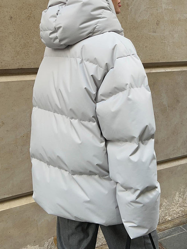 Multicolor Hooded Puffer Jacket