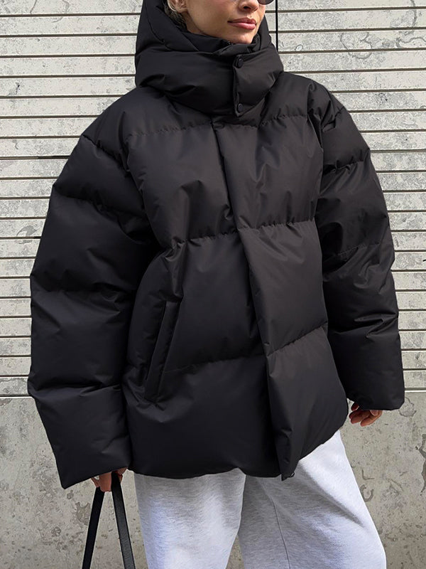 Multicolor Hooded Puffer Jacket