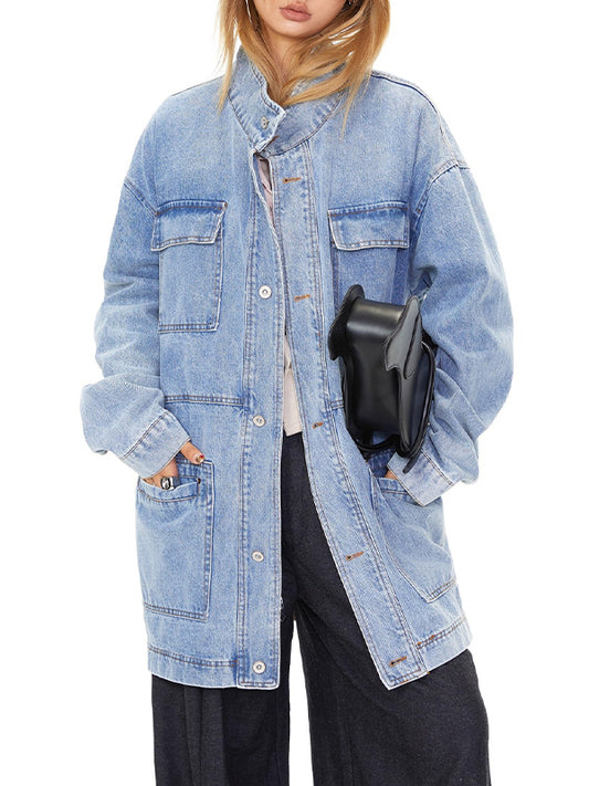 Multi-Pocket Straight-Leg Trousers Jacket