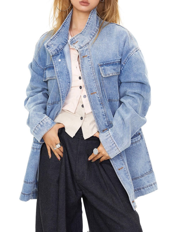 Multi-Pocket Straight-Leg Trousers Jacket