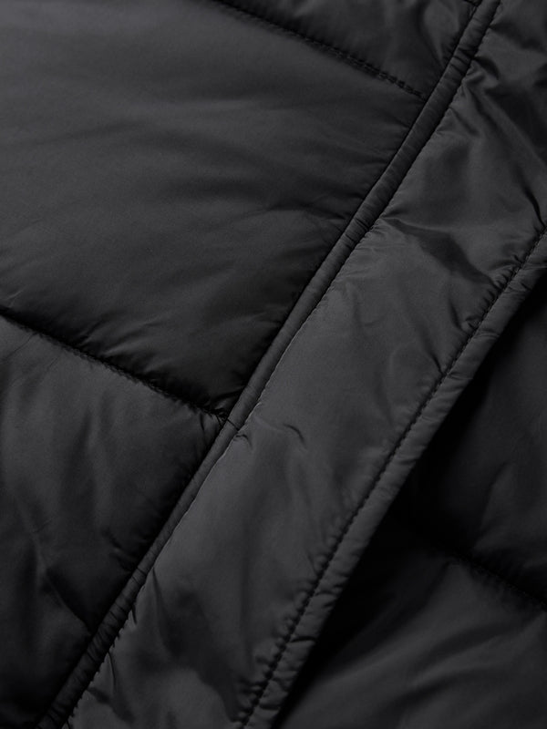 Solid Drawstring Hem Short Puffer Jacket