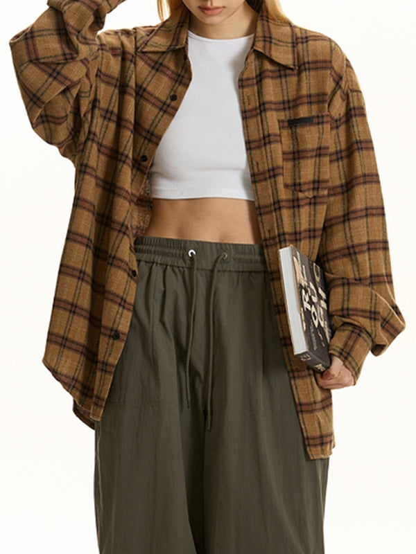 Versatile Checkered Long Sleeve Shirts