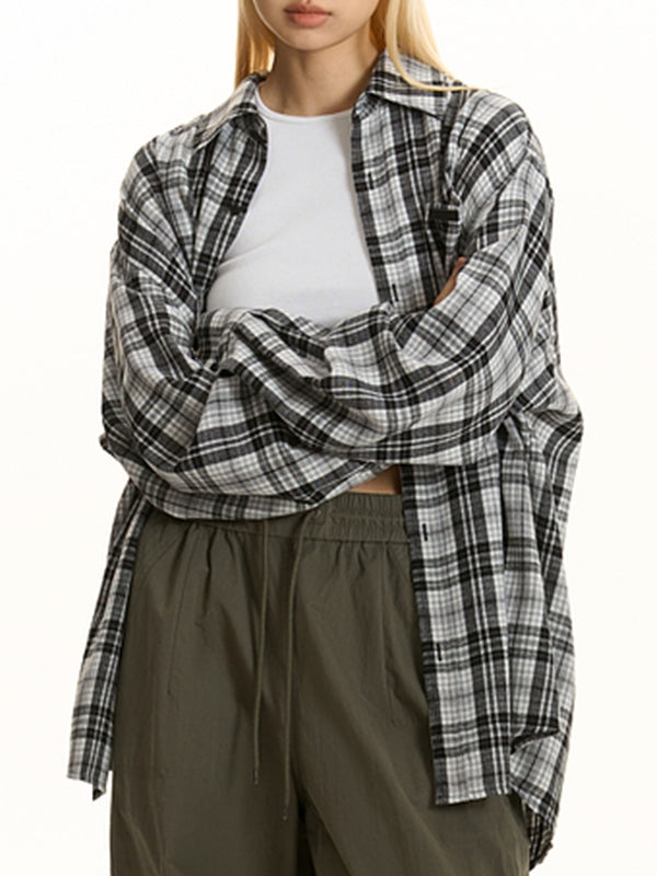 Versatile Checkered Long Sleeve Shirts