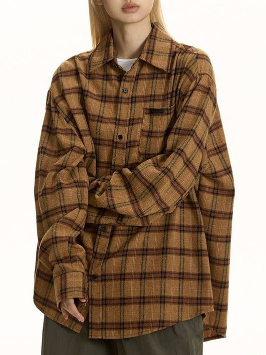 Versatile Checkered Long Sleeve Shirts