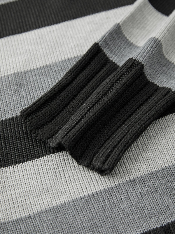 Stripe Button Decor Knit Sweaters