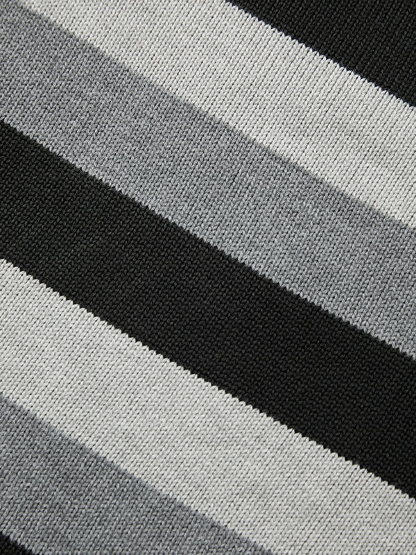 Stripe Button Decor Knit Sweaters
