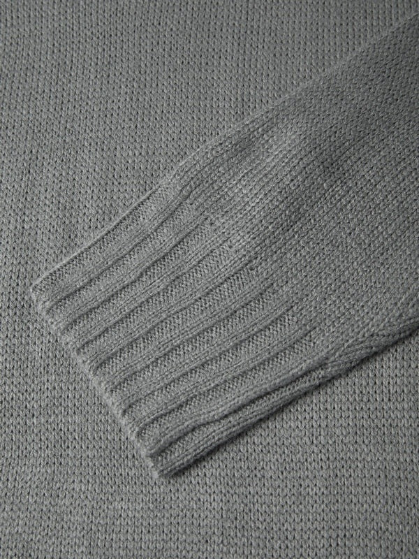 Solid Cable Knit Splice Turtleneck Sweaters