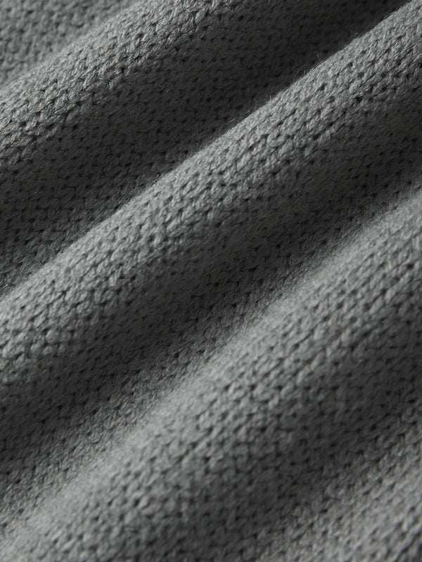 Solid Cable Knit Splice Turtleneck Sweaters