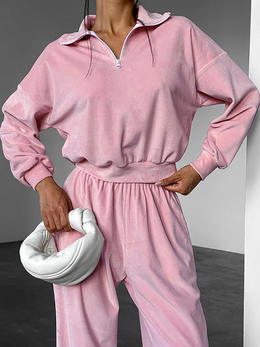Versatile And Personalized Pink Fashion Two Piece Sets