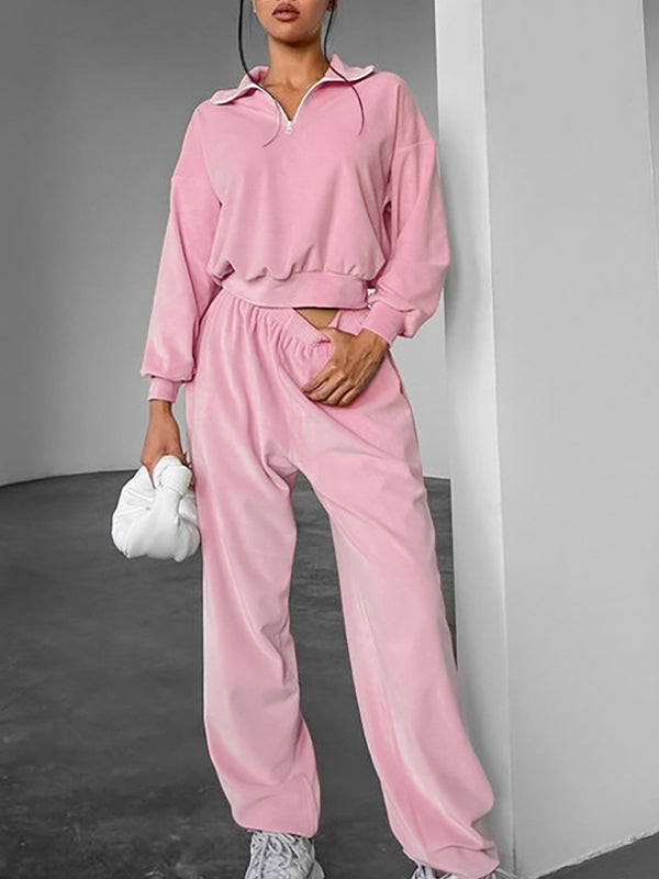 Versatile And Personalized Pink Fashion Two Piece Sets