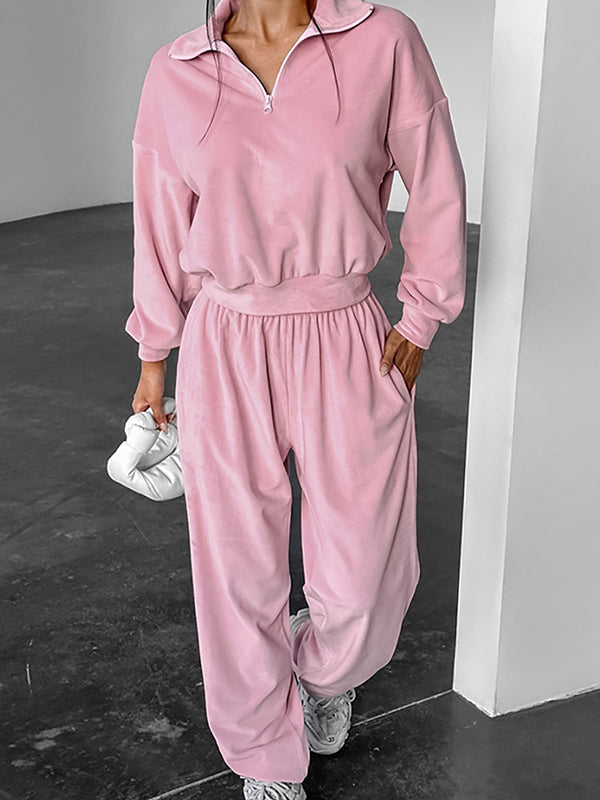 Versatile And Personalized Pink Fashion Two Piece Sets