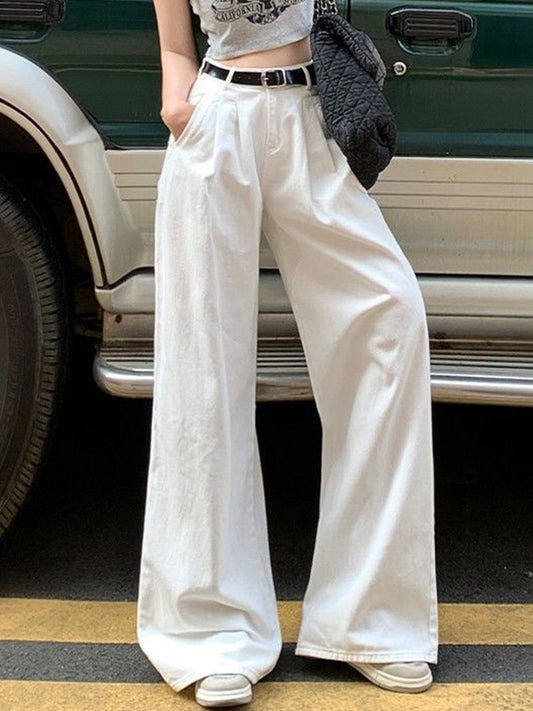 High Waist Slimming Drapey Boyfriend Jeans