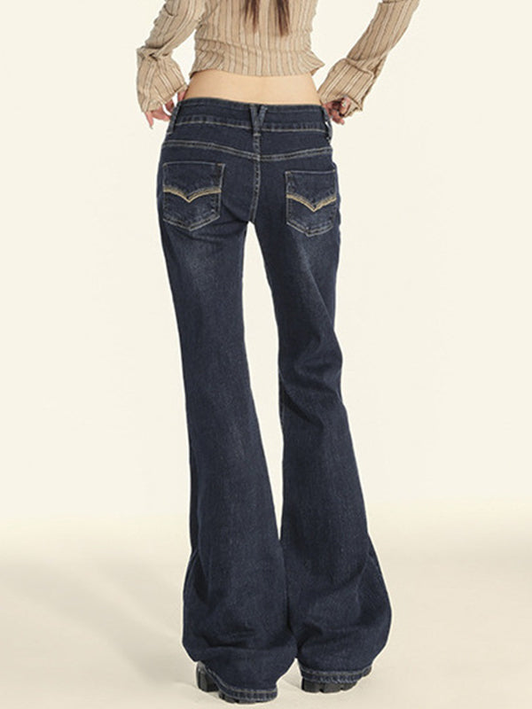 Vintage Washed Flare Jeans