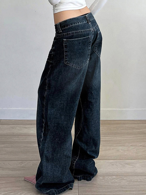 Slim Washed Loose Boyfriend Jeans