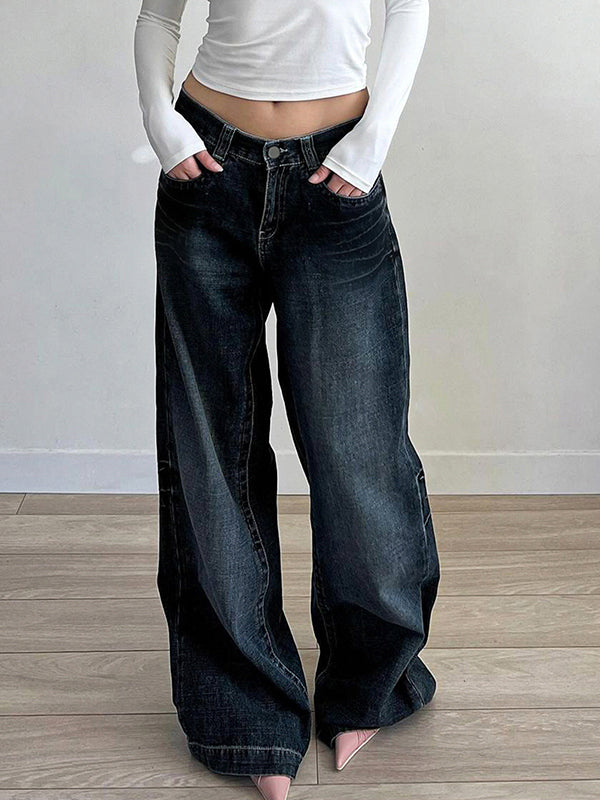 Slim Washed Loose Boyfriend Jeans