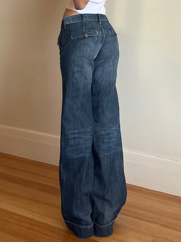 Low Waisted Slim Washed Gradual Boyfriend Jeans