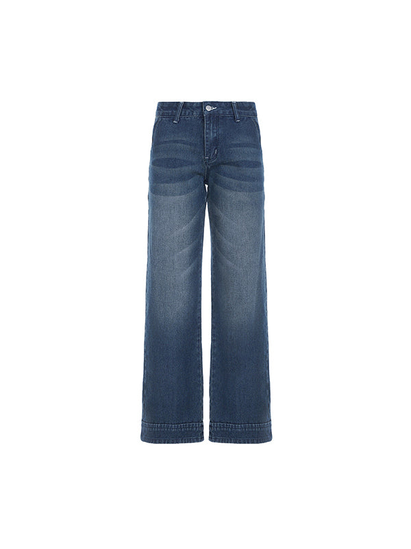 Low Waisted Slim Washed Gradual Boyfriend Jeans