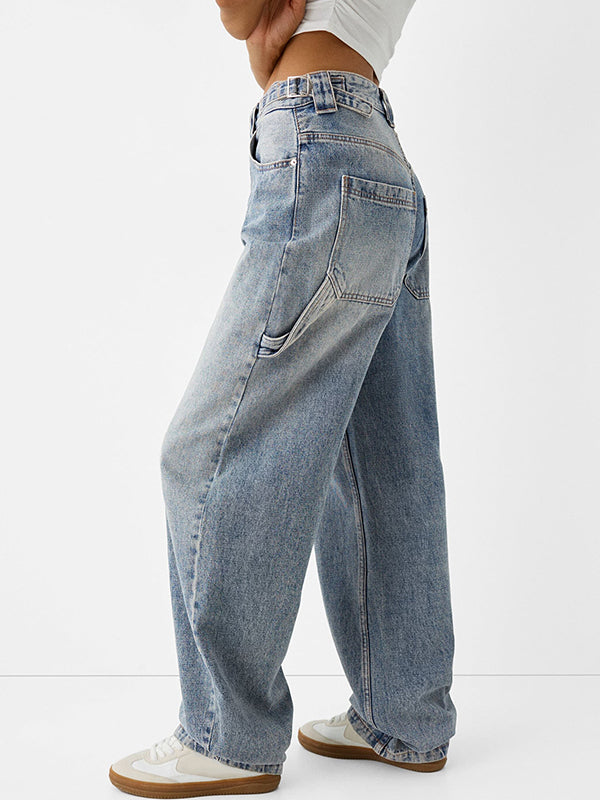 Heavy Duty Washed Loose Boyfriend Jeans