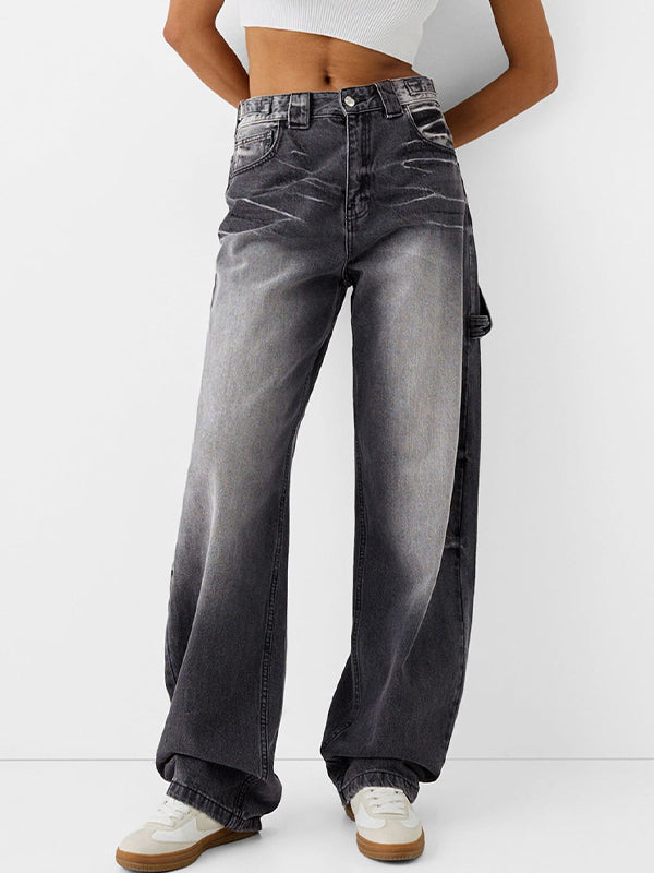 Heavy Duty Washed Loose Boyfriend Jeans