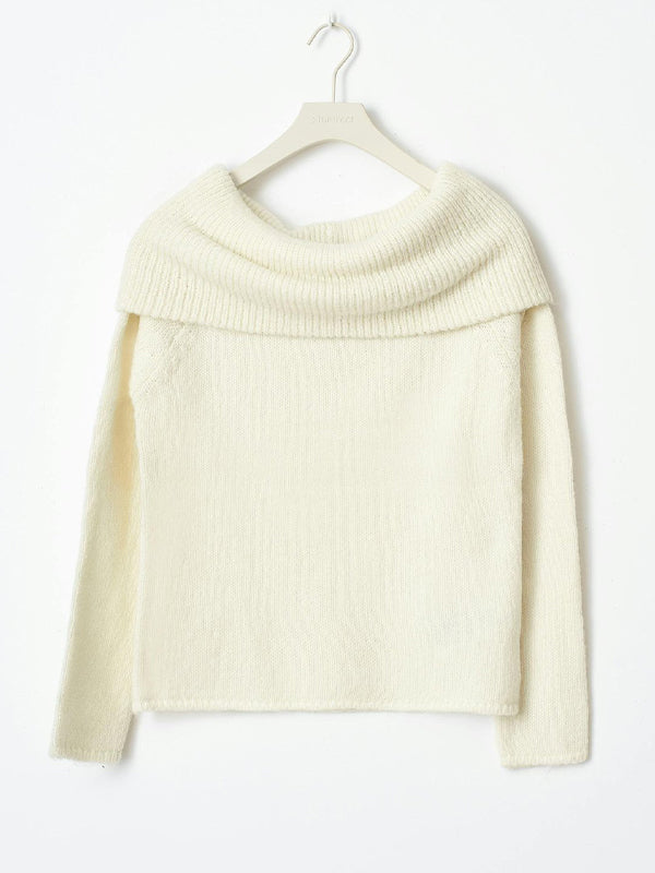 Solid Color Off Shoulder Oversized Sweaters