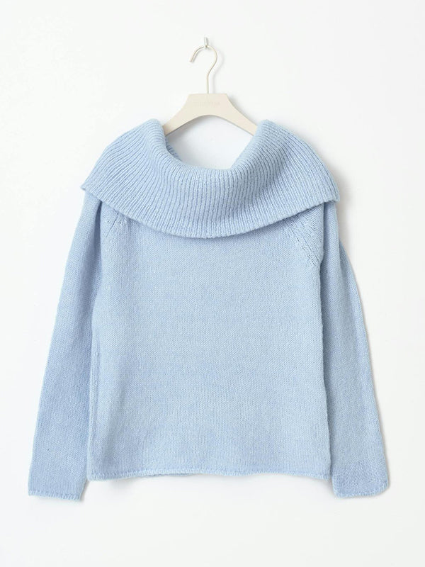 Solid Color Off Shoulder Oversized Sweaters