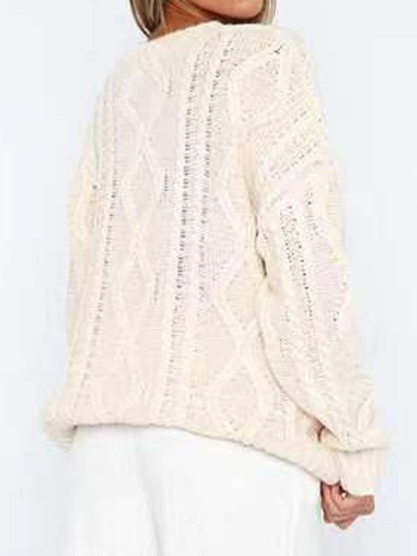 Solid Color Oversized Sweaters