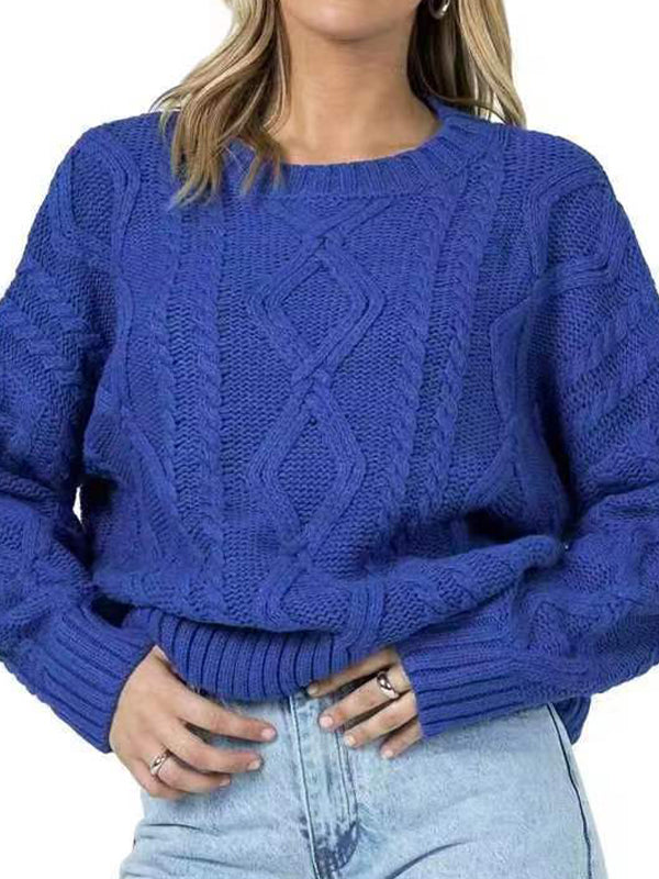 Solid Color Oversized Sweaters