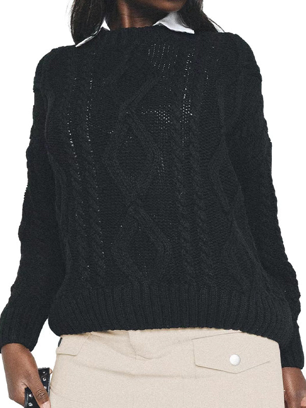 Solid Color Oversized Sweaters