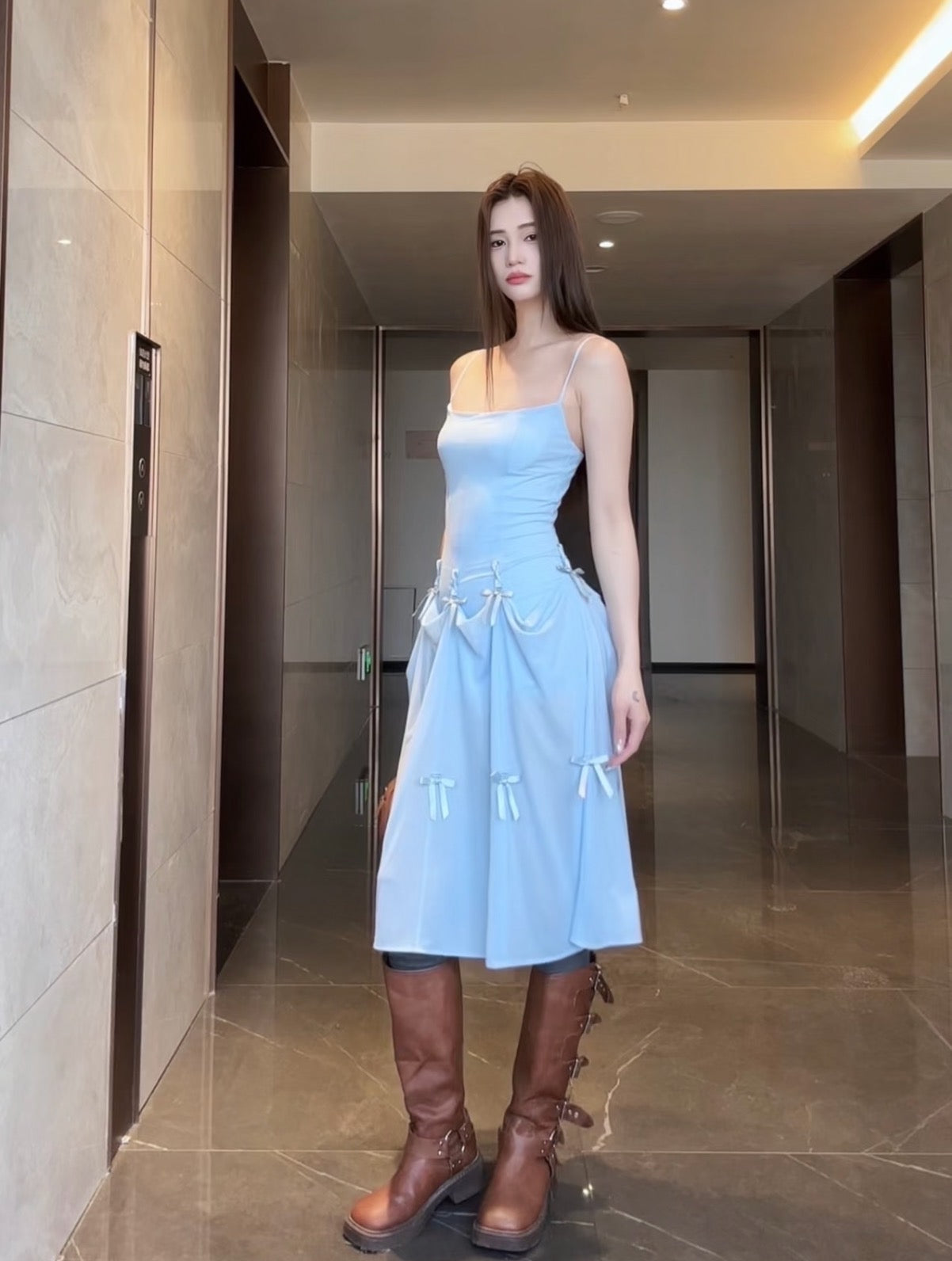 Strapless Asymmetrical Ruffle Dresses