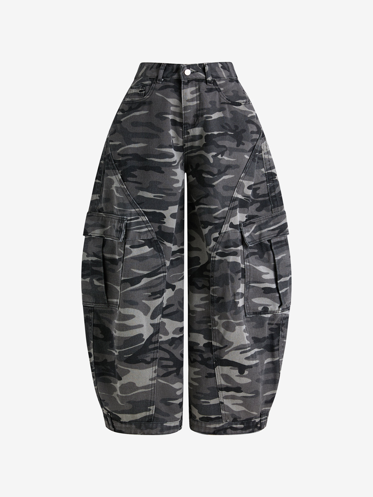 Vintage Multi-Pocket Camouflage Boyfriend Jeans