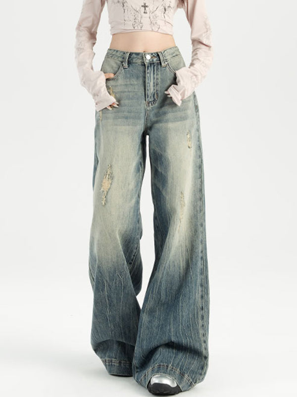 Hole Design Feels Loose Boyfriend Jeans