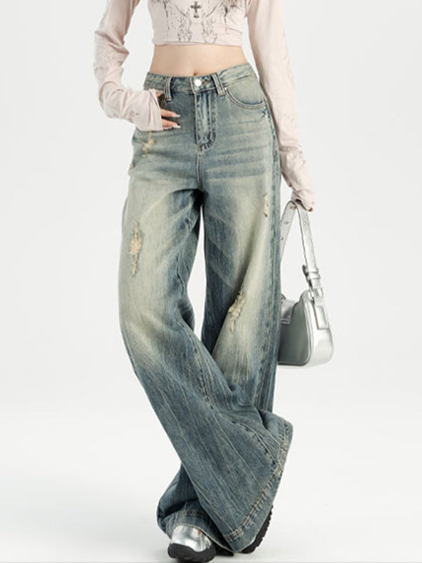 Hole Design Feels Loose Boyfriend Jeans