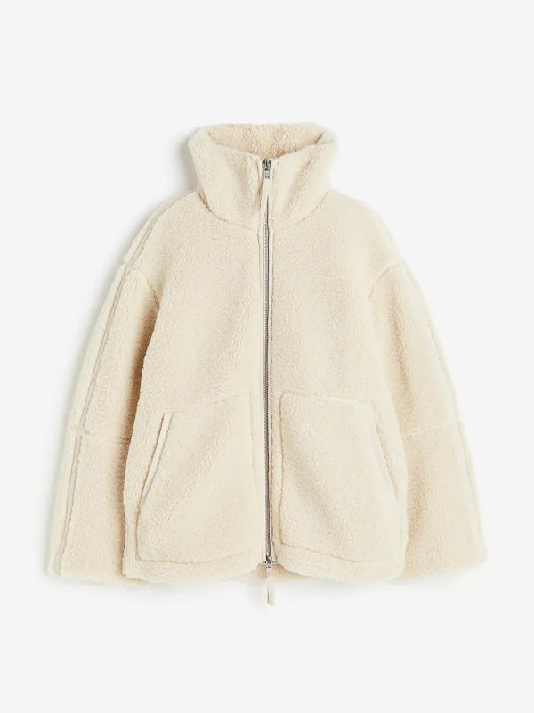 Lambswool polar fleece vintage jacket