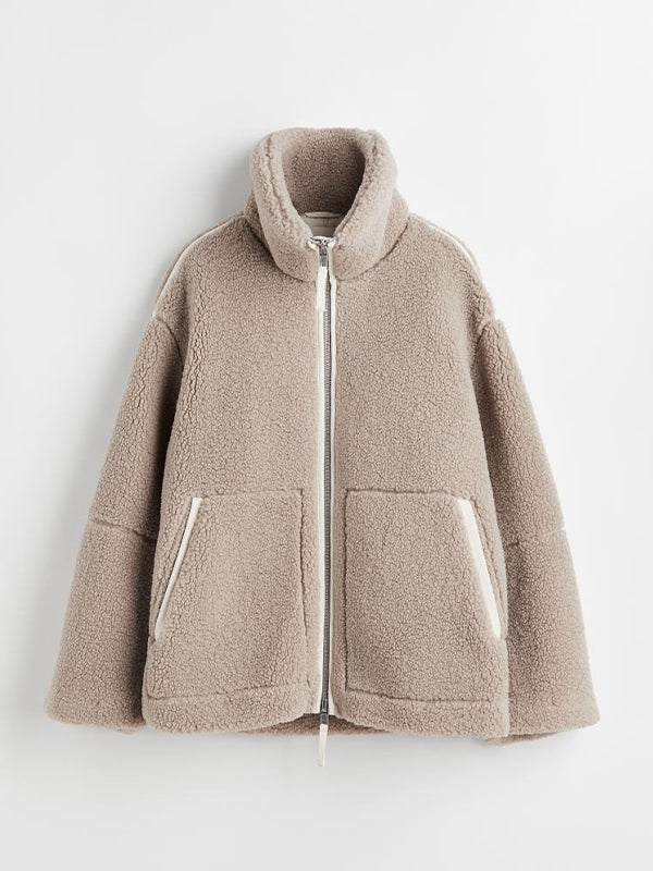 Lambswool polar fleece vintage jacket