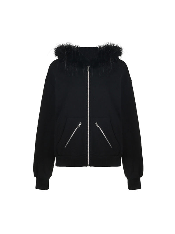 Loose Casual Hottie Stitching Jacket