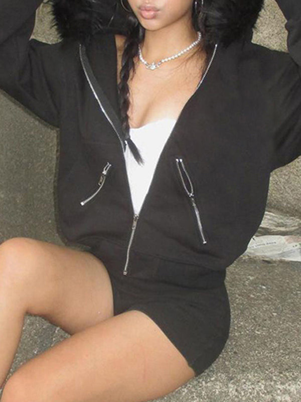 Loose Casual Hottie Stitching Jacket